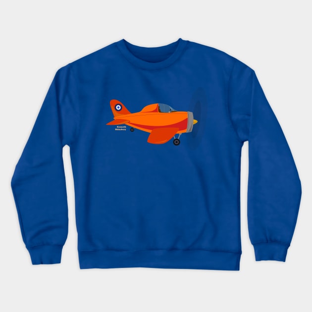 Orange Plane Crewneck Sweatshirt by KShinabery